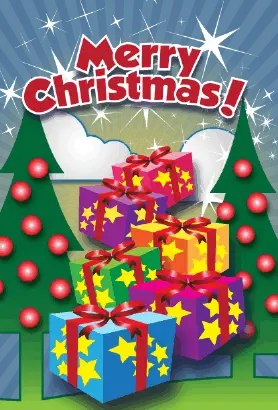 Merry Christmas Packages Card Greeting Card