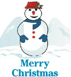 Christmas Card with Snowman Greeting Card