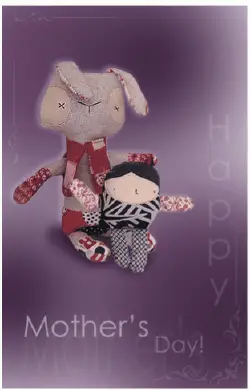 Mother's Day Card with Stuffed Bunny Greeting Card