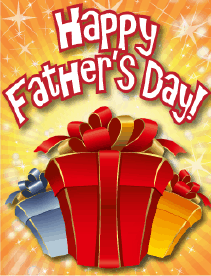 Red Blue Gold Gifts Small Father's Day Card Greeting Card