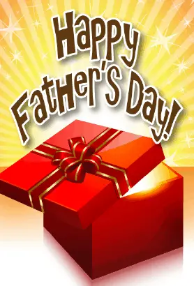 Red Box Father's Day Card Greeting Card