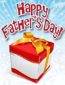 Red and White Gift Small Father's Day Card Greeting Card
