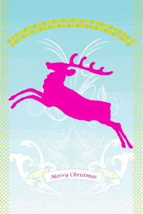 Reindeer Christmas Card Greeting Card