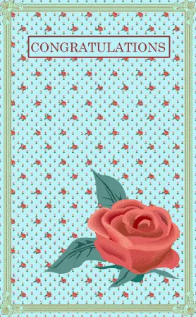 Rose Congratulations Card Greeting Card