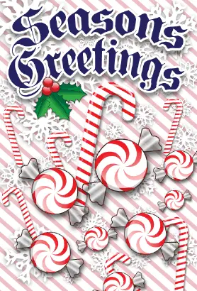 Seasons Greetings Candies Card Greeting Card