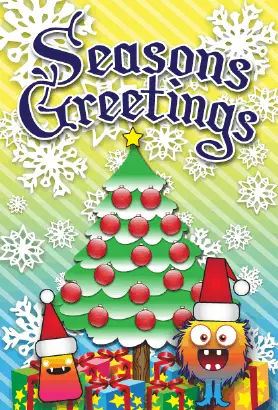 Seasons Greetings Monster Card Greeting Card