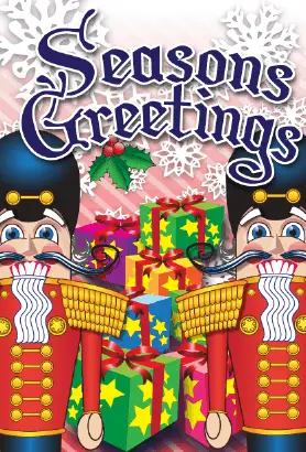 Seasons Greetings Nutcrackers Card Greeting Card