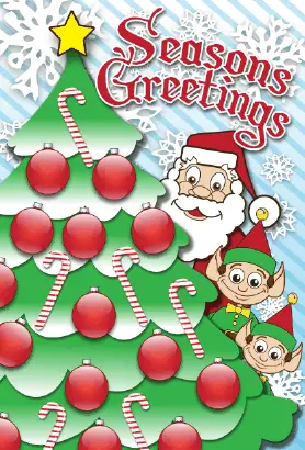 Seasons Greetings Santa Card Greeting Card