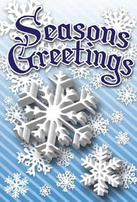 Seasons Greetings Snowflakes Card Greeting Card
