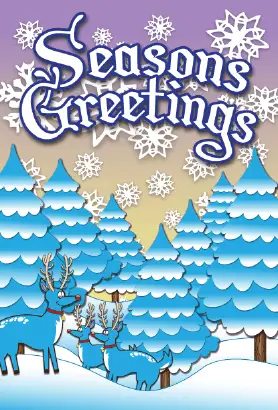 Seasons Greetings Trees Card Greeting Card