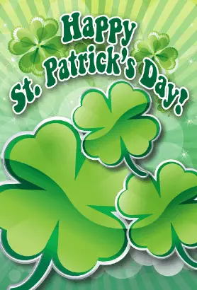 Shamrock St Patrick's Day Card Greeting Card