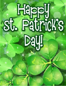 Shamrocks and Shamrocks Small St Patrick's Day Card Greeting Card