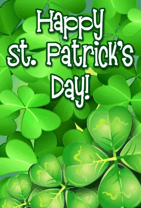 Shamrocks and Shamrocks St Patrick's Day Card Greeting Card