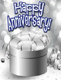 Silver Gift Small Anniversary Card Greeting Card