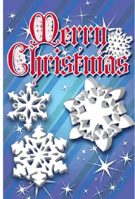 Snowflakes Christmas Card Greeting Card