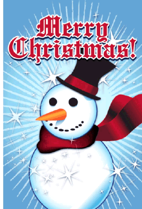 Snowman Christmas Card Greeting Card