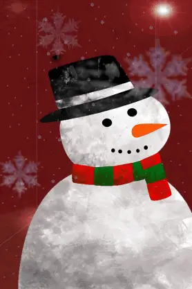 Snowman Holiday Card Greeting Card