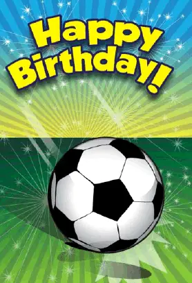 Soccer Birthday Card Greeting Card