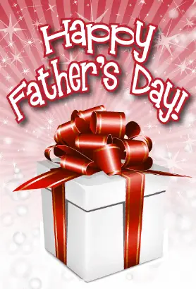 White Gift Father's Day Card Greeting Card