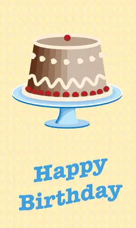 Yummy Cake Birthday Card Greeting Card