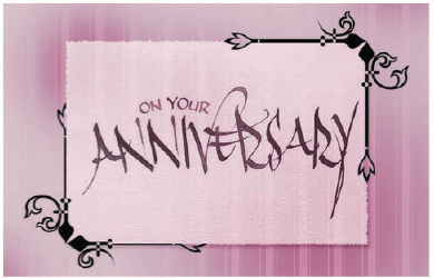 Pink Anniversary Card Greeting Card
