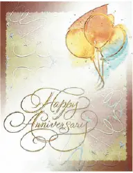 Elegant Anniversary Card (small) Greeting Card