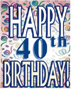 Birthday Card 40 Years (small)