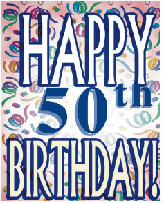 Birthday Card 50 Years (small) Greeting Card