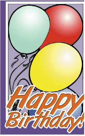 Birthday Card with Balloons Greeting Card