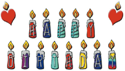 Birthday Card with Candle Greeting Card