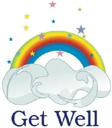 Get Well Card with Rainbow (small) Greeting Card