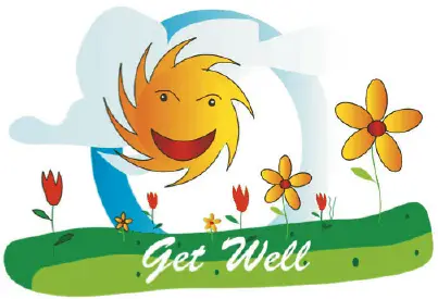 Get Well Card with Sunshine Greeting Card