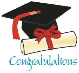 Graduation Card with Diploma and Mortarboard Greeting Card