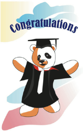 Graduation Card with Panda Greeting Card