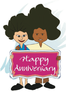 Anniversary Card with Couple Greeting Card