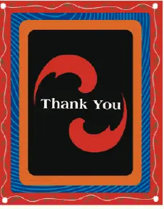 Bright Thank You Card (small) Greeting Card