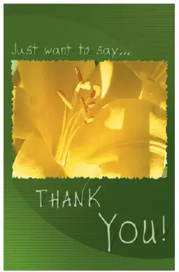 Casual Thank You Card with Flower Greeting Card