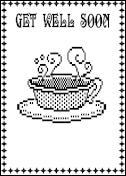 Dot Matrix Get Well Soon greeting card