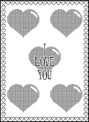 Dot Matrix I Love You greeting card