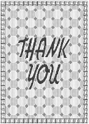 Dot Matrix Thank You greeting card