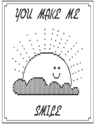 Dot Matrix You Make Me Smile greeting card